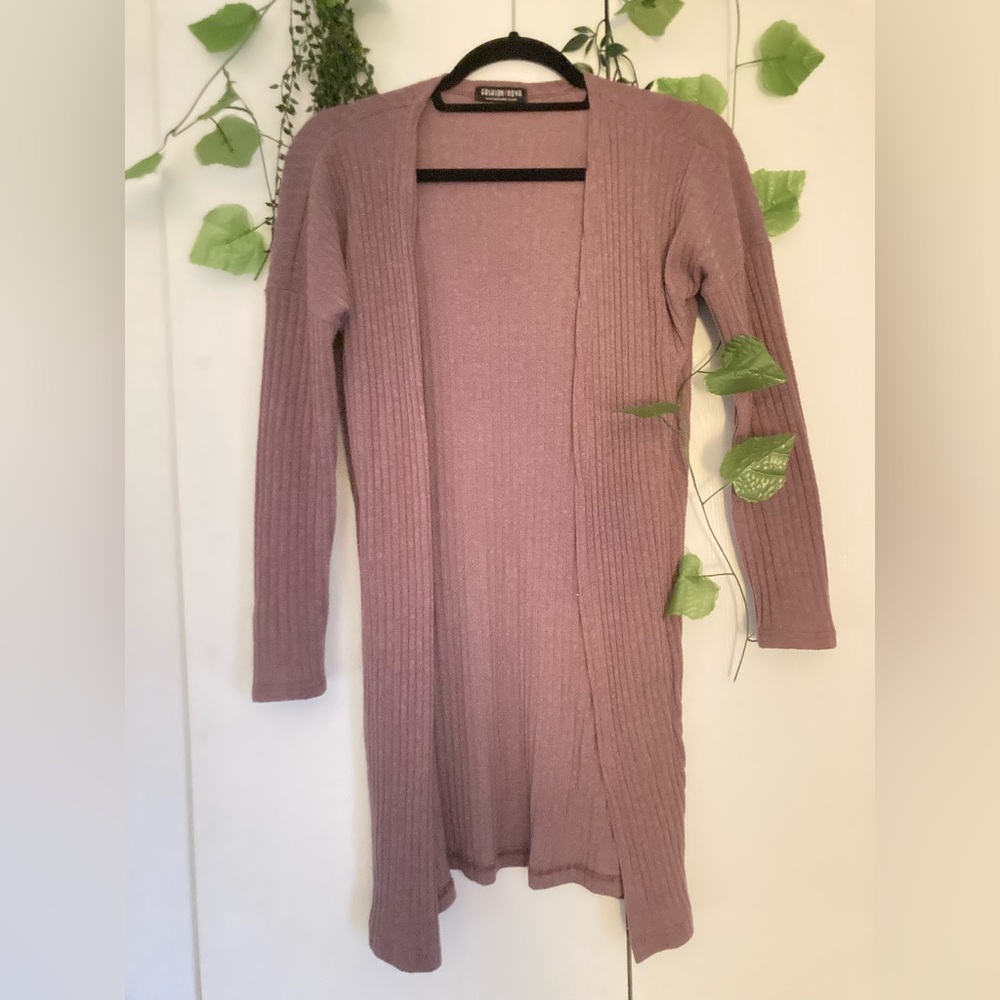2/$20 🎀 fashion nova ribbed mauve cardigan